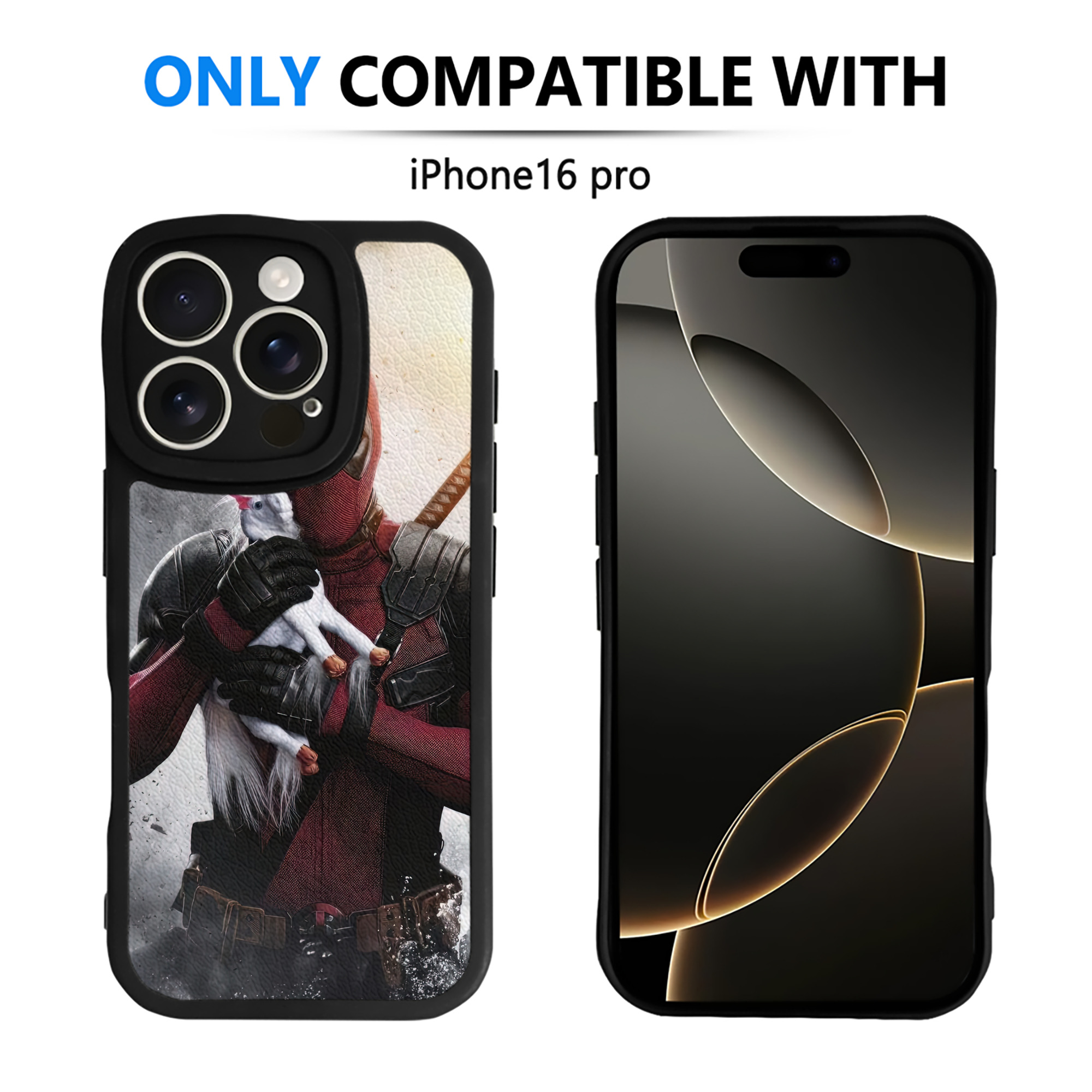 （画像用） Deadpool デッドプール 【iPhone 16シリーズ対応】シリコンスマホケース（レザー調） 材質：シリコン